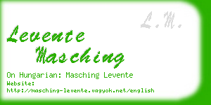 levente masching business card